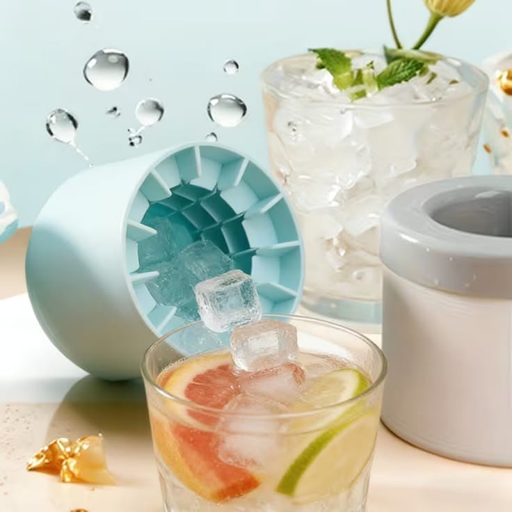 Mini Silicone Ice Cubes Bucket with Box Packing