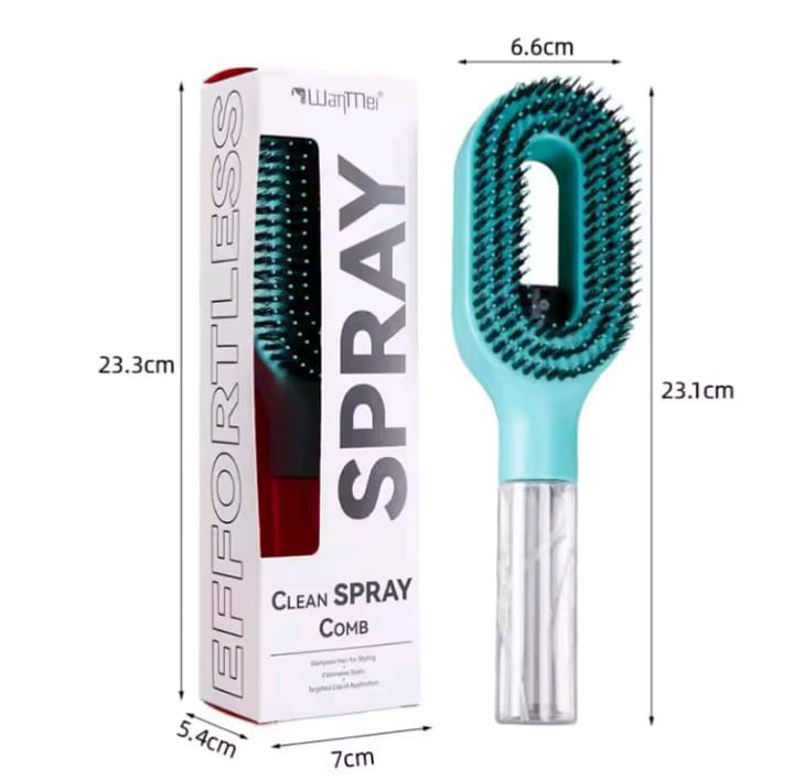 NEW 1Pc Spray Hair Brush Refillable Liquid Water Spray Paddle Comb Anti Static Soft Bristle Hair Styling Massage Comb For Home