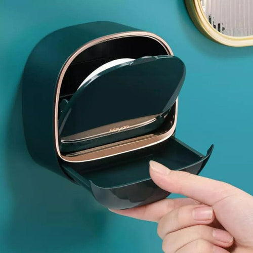 SOAP BOX WITH LID & DRAIN TRAY– WALL MOUNTE