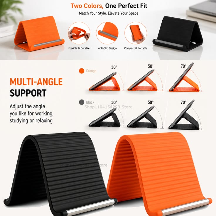 Flexible Silicone Phone Holder & Portable Travel Stand