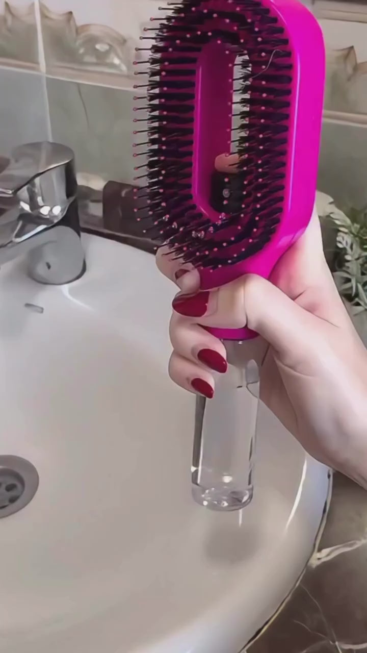 NEW 1Pc Spray Hair Brush Refillable Liquid Water Spray Paddle Comb Anti Static Soft Bristle Hair Styling Massage Comb For Home